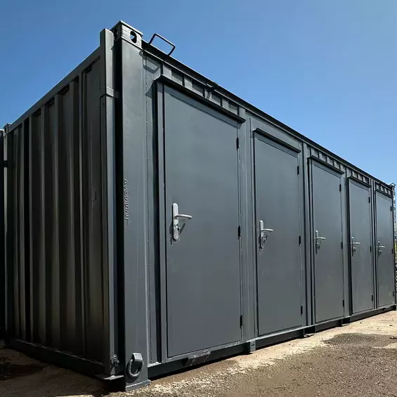 5 Bay Toilet Block – 20 x 8ft Anti-Vandal Portable Toilet Block for Sale