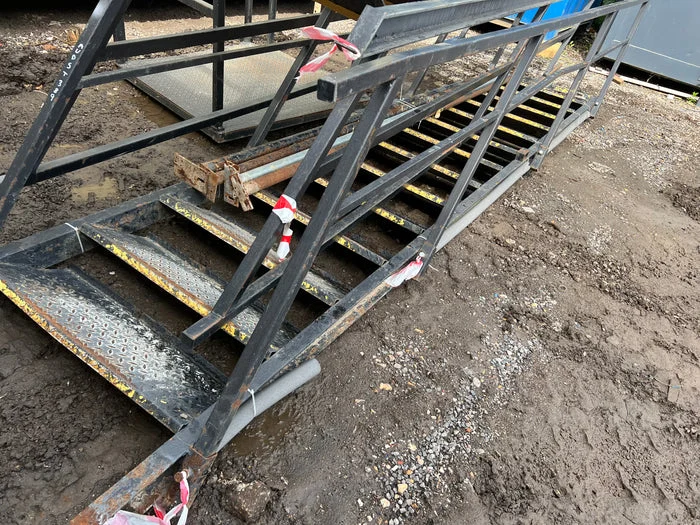 Unrefurbished Steel Staircase with Landing for Sale