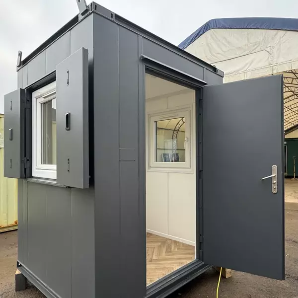 6x6ft Open Plan Portable Office Anti-Vandal Security Hut For Sale