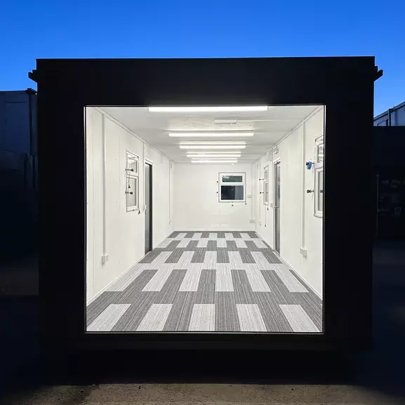 32x10ft Custom Open Plan Office And Canteen Cabin for Sale