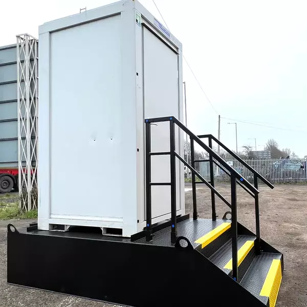 Single Toilet Unit & Steel Stepped Effluent Waste Tank For Sale