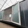 24x9ft Open Plan Office Cabin with Anthracite Grey French Doors for Sale