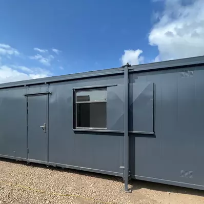 32x10ft Open Plan Office And Canteen Anti-Vandal Portable Cabin for Sale