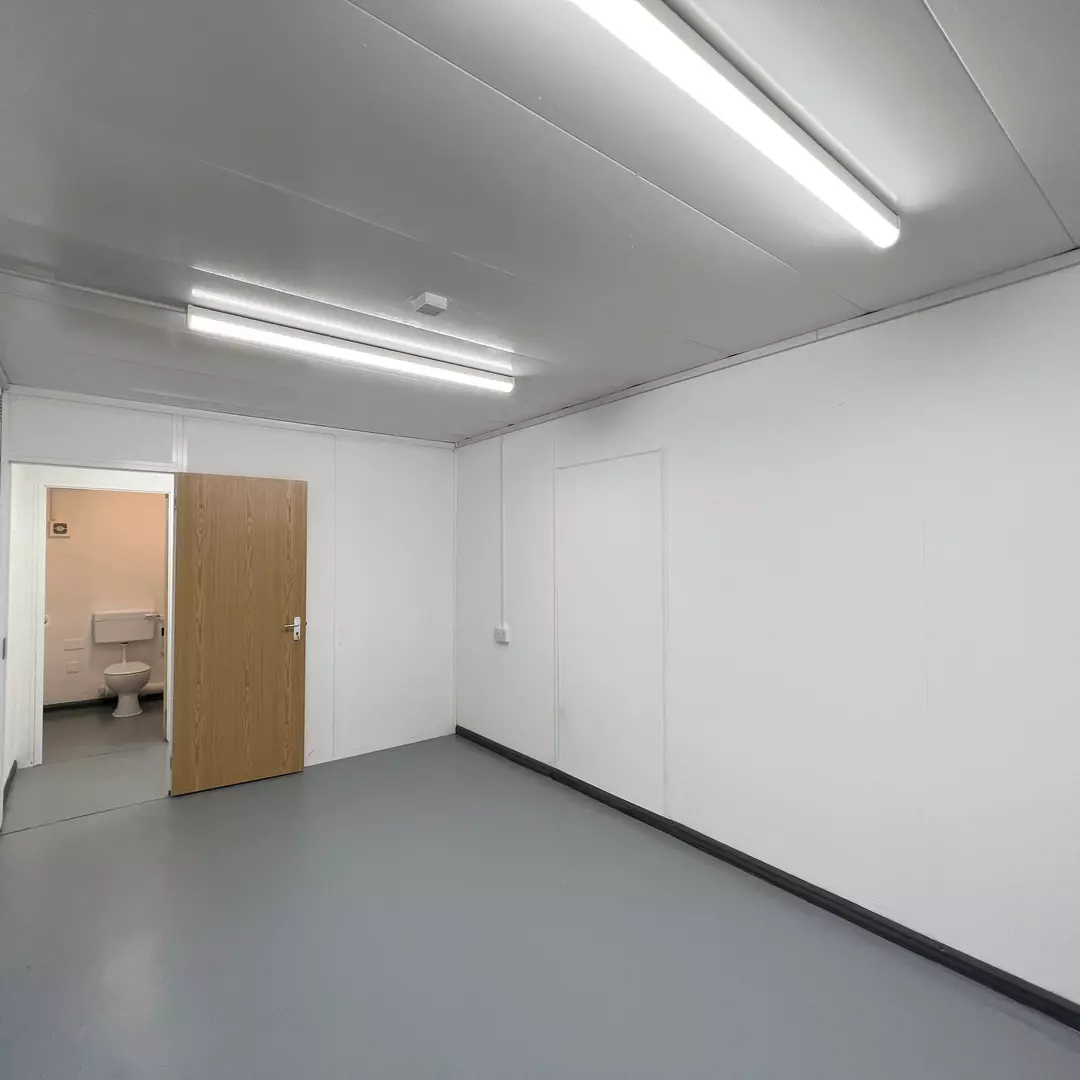 Custom 32x10ft Office Canteen Cabin with New Kitchenette and Twin Washrooms For Sale